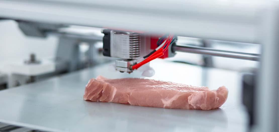 Medição de textura de alimentos impressos em 3D